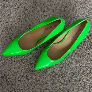Neon green stiletto size 8